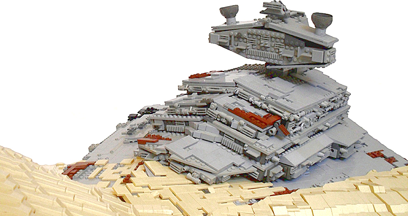 Illustration for article titled This Lego Model Reveals the Beauty of a Crashed Star Destroyer
